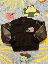 Vintage Betty Boop black varsity jacket with leather sleeves Size S