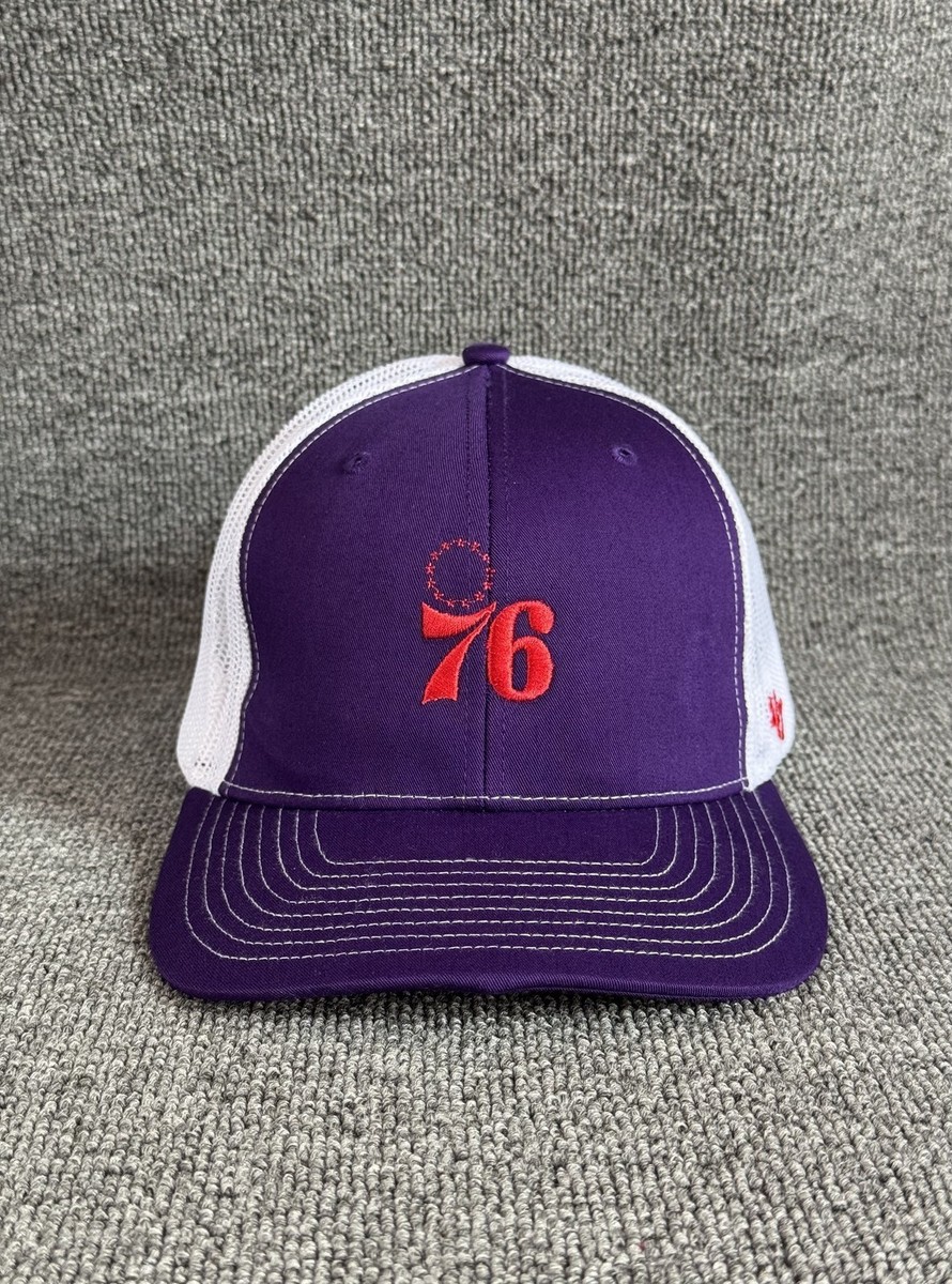 '47 Brand Philadelphia 76ers Trucker Snapback Purple White One Size Hat