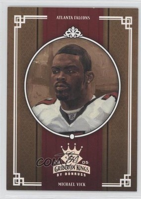2005 Donruss Throwback Threads Gridiron Kings Silver 79/250 Michael Vick 0nr3