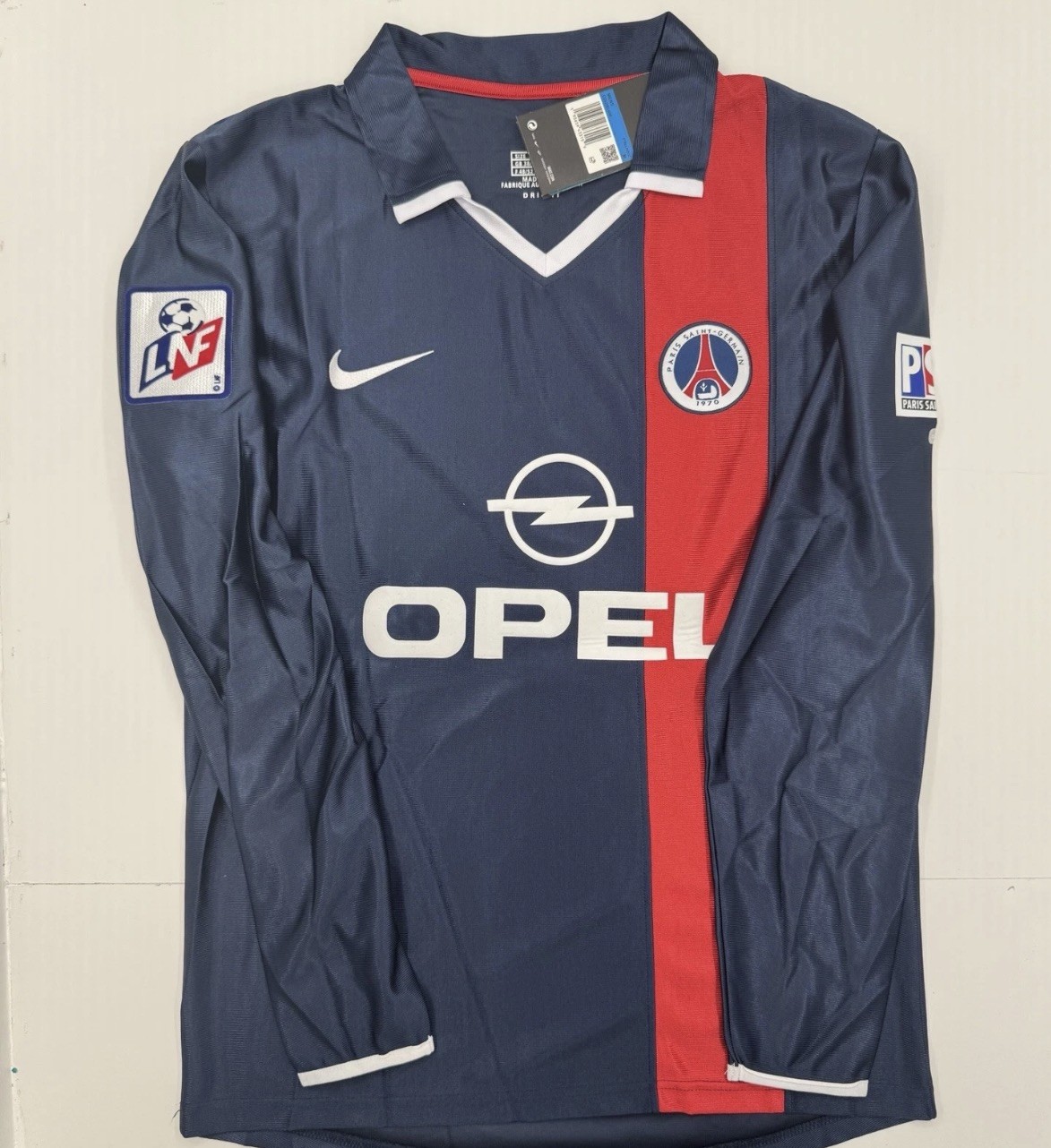 2001 2002 PSG Home Retro Jersey Ronaldinho #21 Long Sleeve Vintage Iconic Blue