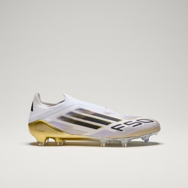 adidas F50 Elite Laceless FG Mens Soccer Cleats White Gold