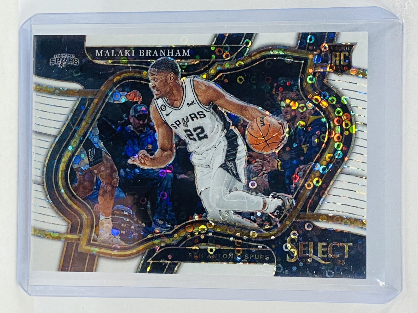2022-23 Panini Select Malaki Branham RC Courtside White Disco #11/75