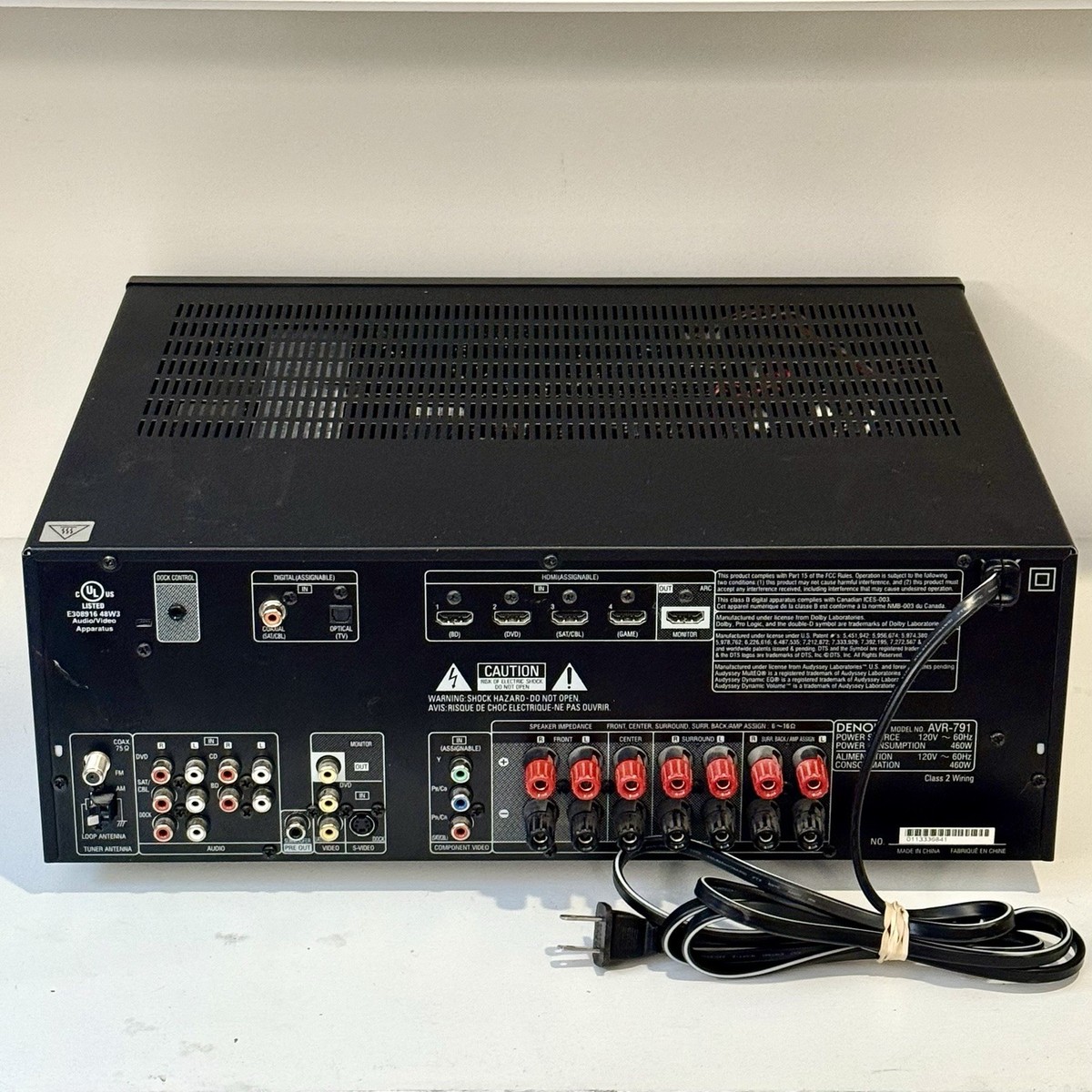 Denon Audio Video Receiver Stereo AVR-791 Home Theater HDMI