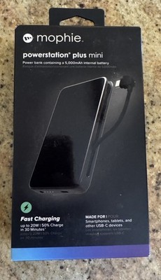 Mophie Powerstation Plus Mini 2024 5,000 mAh Fast Charging USB C Black Brand New