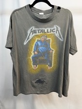 Vintage Metallica Shirt XL Ride The Lightning RARE VARIANT US Tour 1985 Faded