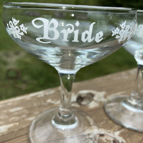Bicchieri da sposa champagne: sposi, senza scatola vintage - Foto 2 di 4