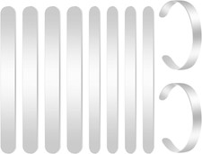 8PCS 304 Stainless Steel Bangle Blanks Bracelet Blanks for Stamping and Customiz