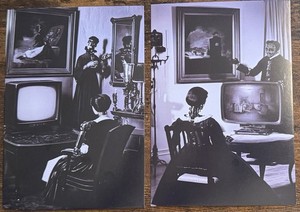 Black White Gothic Steampunk Early TV Postcard PC239 Ephemera Card Wall Art