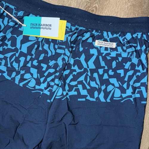 NWT Fair Harbor The Ozone 10 Inch Shorts Lined Men’s Large Blue Moma Floral Swim
