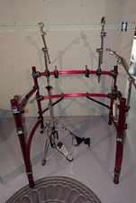 Roland Red MDS-10 Drum Rack Mount Stand w/ Hi Hat Stand