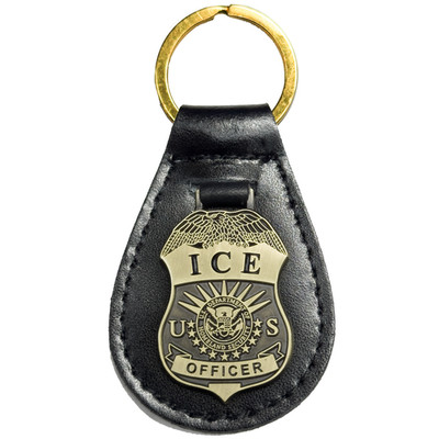 EL8-24 ICE challenge coin leather keychain