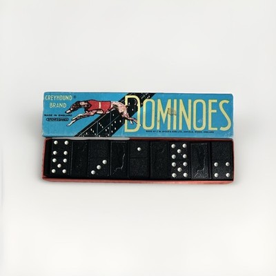 Spears Spiele Windhund Marke Vintage Dominosteine Made in England Komplettsatz