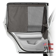 Car Window Shades, 2 Pack Suede Fabric  Dual-Layer with Zipper Magnetic Sun