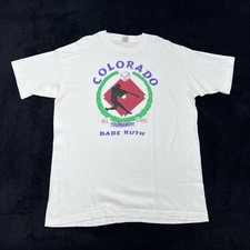 Vintage 1994 Babe Ruth Colorado All Stars State Baseball Tournament Tee Sz XL
