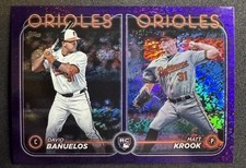 2024 Topps Update- Rookie Combos Matt Krook, David Banuelos #US315 Purple /799