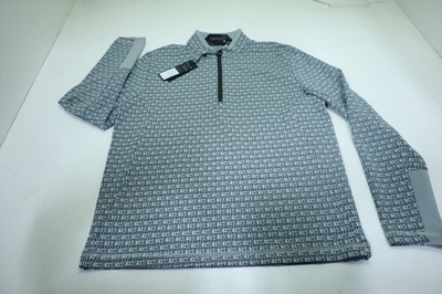 Greyson Monogram Jacquard 1/4 Zip Pullover Men Size Medium Arvon INV12711431
