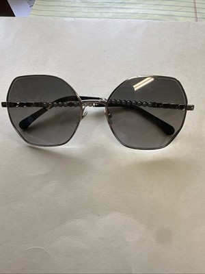 Chanel Sunglasses 4281 395/M3 Gold Hexagonal Frames w Gradient Gray Lenses