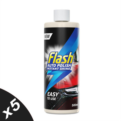FLASH Autopolitur Hochglanz Sofortglanz Lackschutz & Detailierung 5x500ml