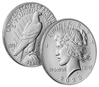 Peace Silver Dollar 2025 Uncirculated Coin 25 XH