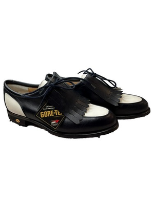 #ad NWT Women#x27;s Walter Genuin Golf Shoes Kilt Black White Gore Tex Sz.9 1 4 Leather $95.00