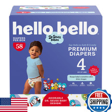 Hello Bello Dr. Seuss Premium Diapers, Size 4, 58 Ct - Sensitive Skin