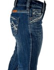 Cowgirl Tuff Western Jean Women Barbed Wire 35 X-Long Dark Wash JBTARE CLEARANCE — photo 2
