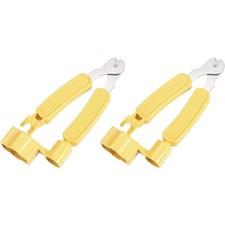 2 Pcs Yellow Guitar String Winder Cutter Pin Puller 3 in 1 Multifunctional Gu...