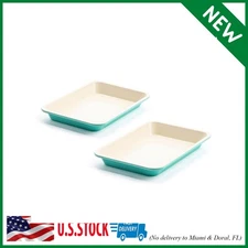 13" x 9" Quarter Sheet Baking Pans, 2 Piece Bakeware Set, PFAS-Free Ceramic Nons
