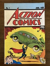 Action Comics #1 Promotional Reprint DC Cover 1990 Rare 50¢ Black Box FN/VF