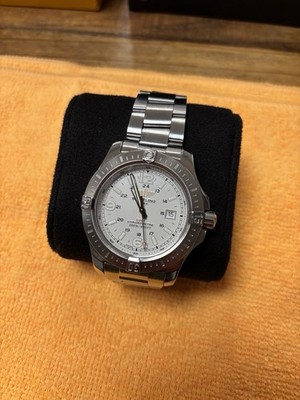 Breitling Colt A74388 Stainless Steel White Dial 44mm Quartz 200m w/ two bands 