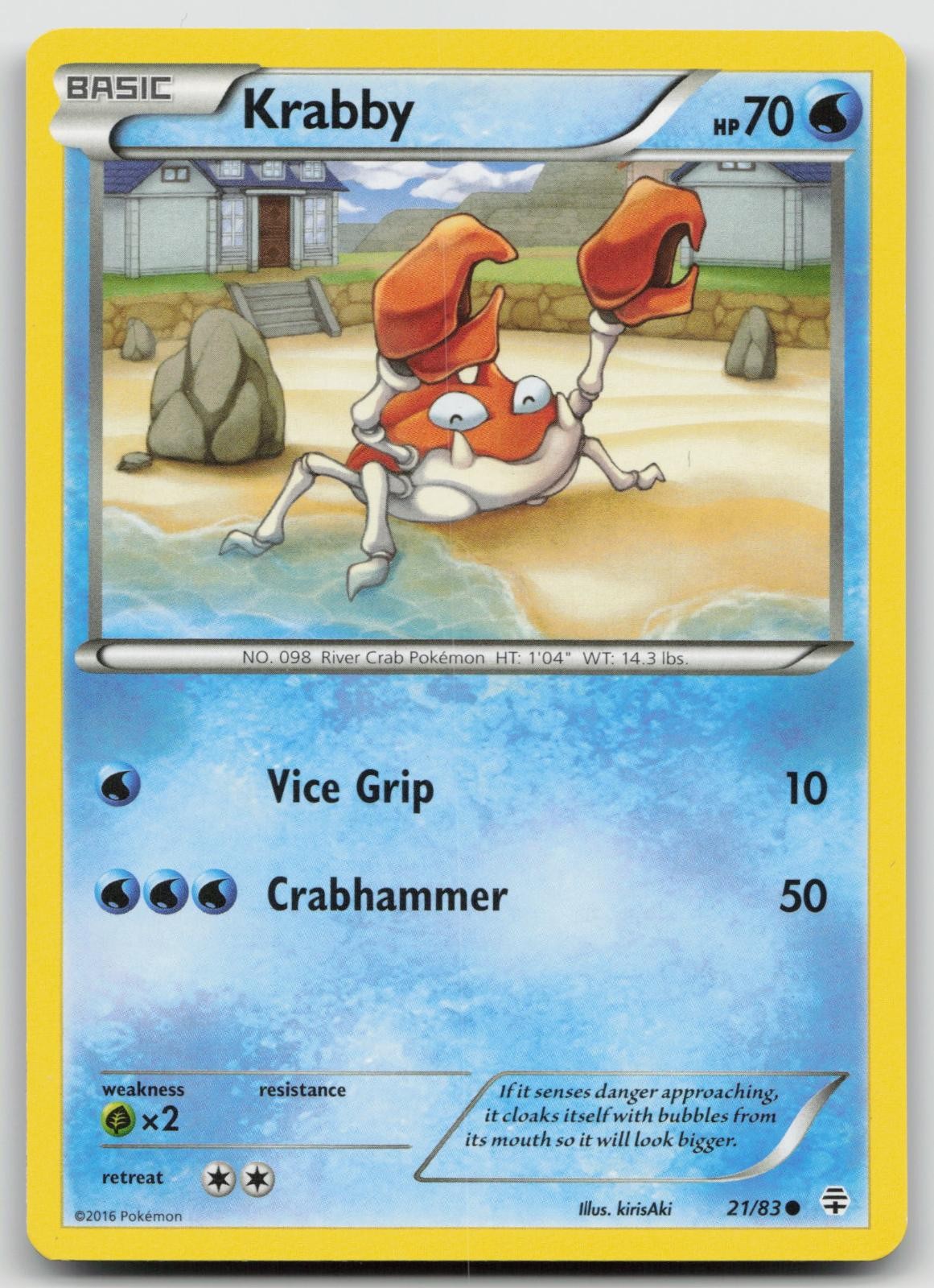 Krabby 21/83 Common Generations Pokemon Near Mint