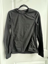 Spyder Active Women's Long Sleeve Performance Base Layer Black Thumb Holes Sz M