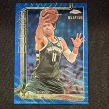 Brook Lopez 2025-26 Topps Chrome Blue RayWave Refractor /150 Bucks #159