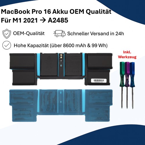 Akku Macbook Pro 16 21 A2485 A2527