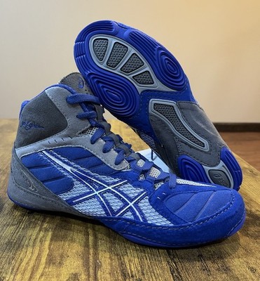 2012 Asics Cael V5.0 Rare Blue Wrestling Shoes Size 7