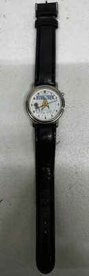 Star Trek U.S.S. Enterprise NCC 1701 Analog Watch Black Band Vintage Collectible