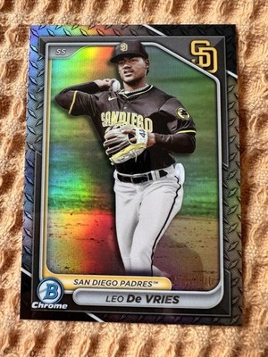 2024 Bowman Draft - Chrome Leo De Vries #BDC-116 Steel Metal Refractor /100 (RC)