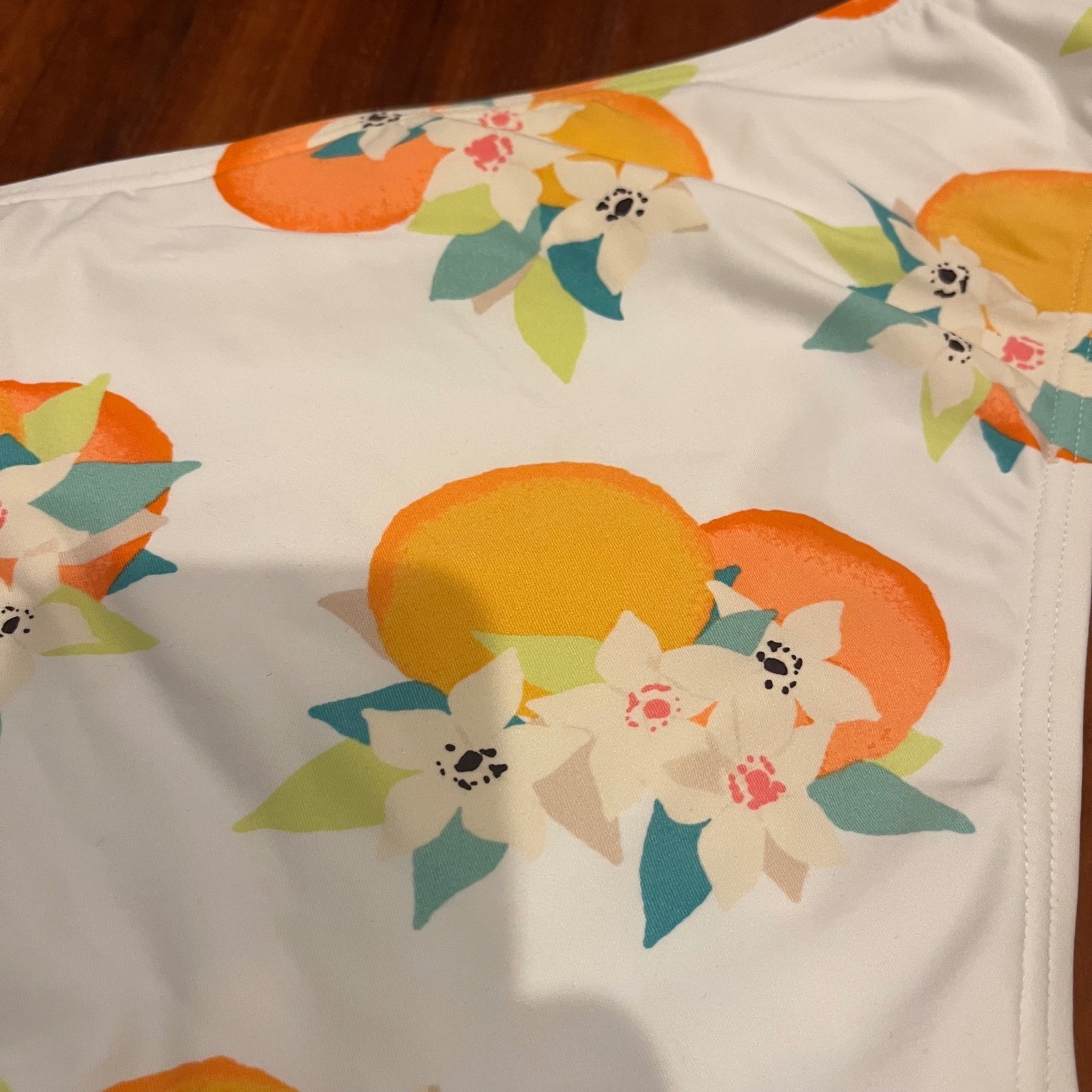 Kate Spade Bikini Bottom Swim White Orange Blossom Fruit New NWT Size Small thumbnail 4