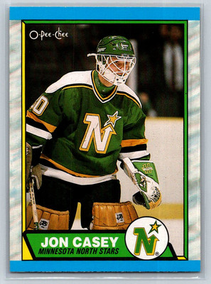 1989-90 O-Pee-Chee #48 Jon Casey Minnesota North Stars Rookie Hockey Card