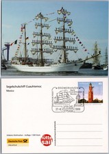 Special postmark SST Bremerhaven 2008 sailing school ship Cuauhtemoc lodge sail