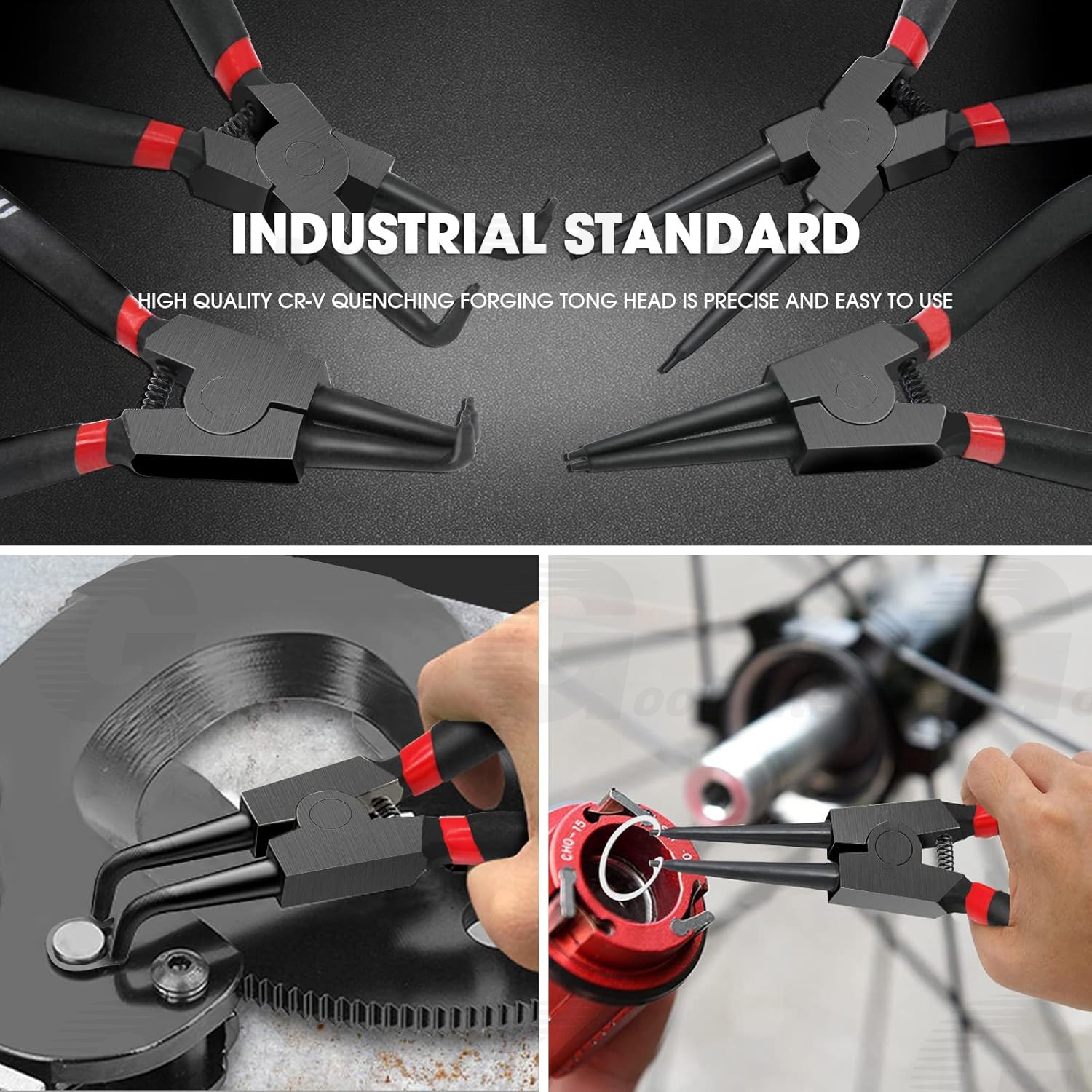 300Pc External Snap Ring Pliers Assortment Kit Circlip C-Clip Retaining Ring Set