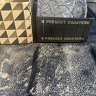 VTG Anchor Hocking Early American Prescut EAPC Glass Star of David Coasters 6