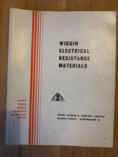 Wiggin Electrical Resistance Materials Henry Wiggin 1961