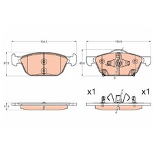 Satz Bremsbeläge Bremsklötze vorne für Honda Civic IX FK X FC | 24251070