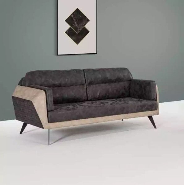 Grauer Luxus Dreisitzer Arbeitszimmer Sitzer Moderne Office MöBel Couch-image