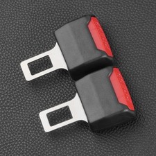2pcs Red Adjustable Car Seat Belt Stopper Clip Buckle Fixing Strap Tension Belt