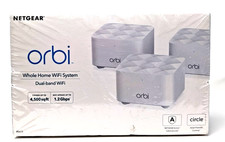 Netgear Orbi RBK13 Whole Home Mesh WiFi System Dual Band WiFi Up To 4500 Sq