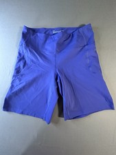 Under Armour Women s Blue Bike Shorts Size L Athletic/Training