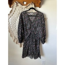 Isabel Marant Etoile Marili Dress Sheer Floral Ruched Size 10