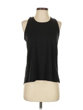 Athleta Women Black Sleeveless T-Shirt S